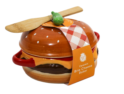 FIGURAL HAMBURGER BRIE BAKER