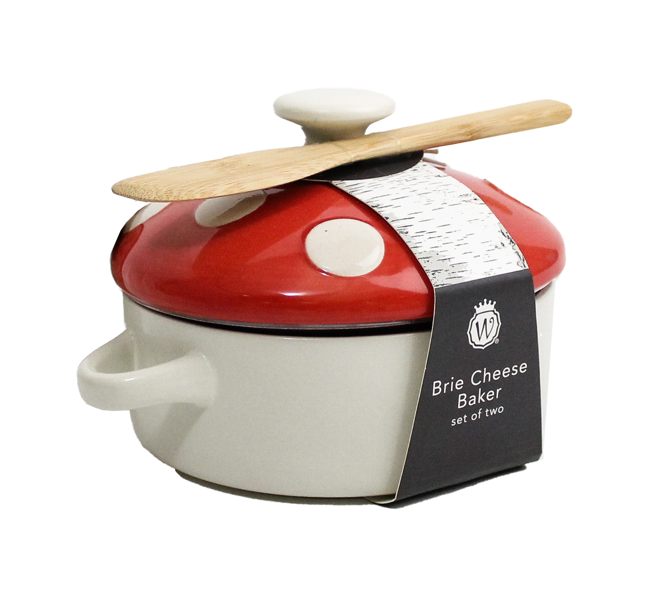 FIGURAL RED MUSHROOM BRIE BAKER