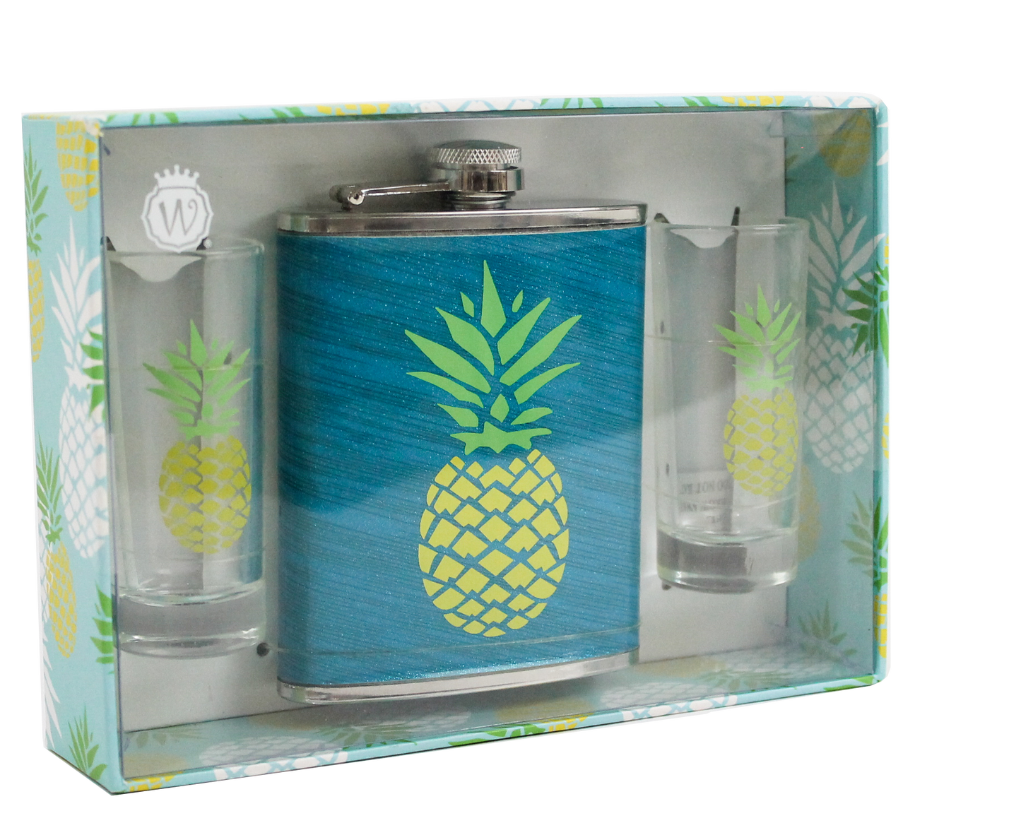 GREEN & YELLOW PINEAPPLE BAR SET - Wild Eye Designs