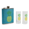 GREEN & YELLOW PINEAPPLE BAR SET - Wild Eye Designs
