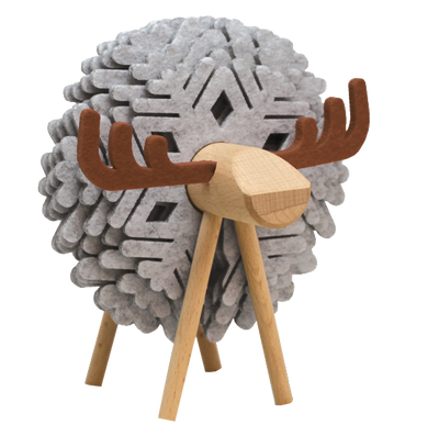 FELT COASTER SET WITH DEER HOLDER