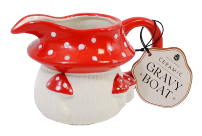 FIGURAL MUSHROOM GRAVY BOAT