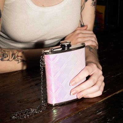 IRIDESCENT ELEGANCE FASHION FLASK
