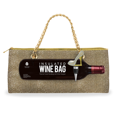 GOLD & SILVER INSULATED WINE BAG & HEEL STOPPER