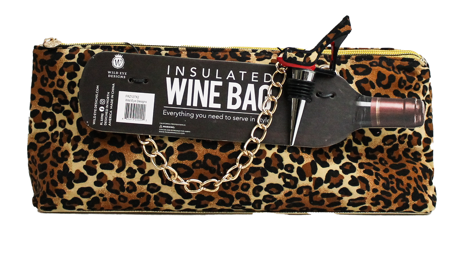 LEOPARD INSULATED WINE BAG & HEEL STOPPER - Wild Eye Designs