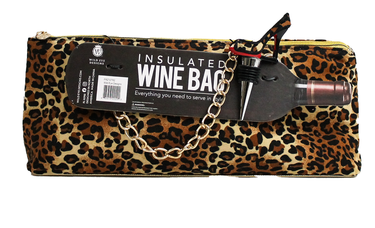 LEOPARD INSULATED WINE BAG & HEEL STOPPER - Wild Eye Designs