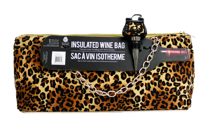 LEOPARD INSULATED WINE BAG & PURSE STOPPER - Wild Eye Designs