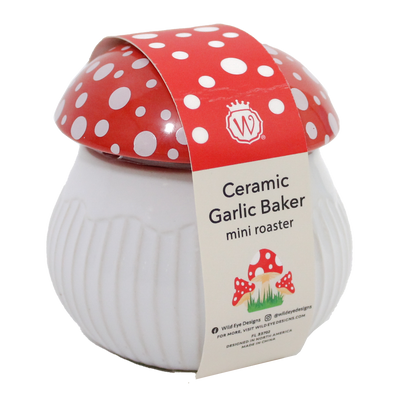 FIGURAL MUSHROOM CERAMIC GARLIC BAKER