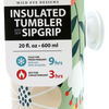 FLORAL SIP-GRIP SLIM TUMBLER WITH STRAW