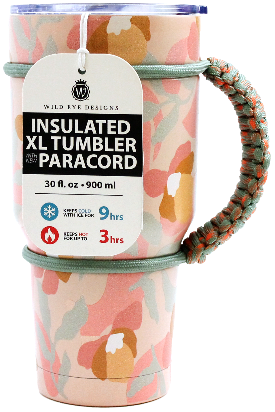 BEIGE FLOWER PARACORD TUMBLER