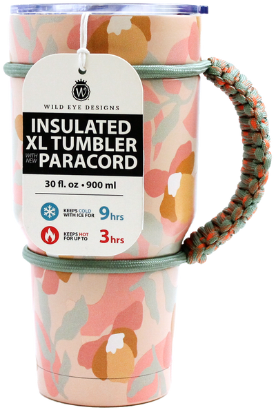 BEIGE FLOWER PARACORD TUMBLER