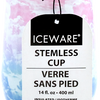 PINK & BLUE CLOUD DOUBLE WALL STEMLESS CUP