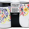 FLORAL DOUBLE WALL MUG AND STEMLESS SET