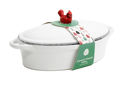 CARDINAL HANDLE MINI CERAMIC BAKER