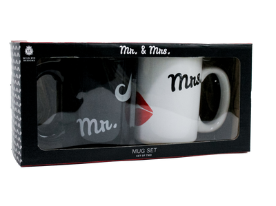 MR. & MRS. CERAMIC MUG SET - Wild Eye Designs