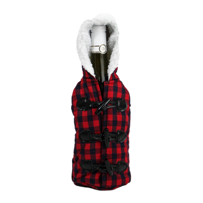 RED & BLACK PLAID WINE PARKA