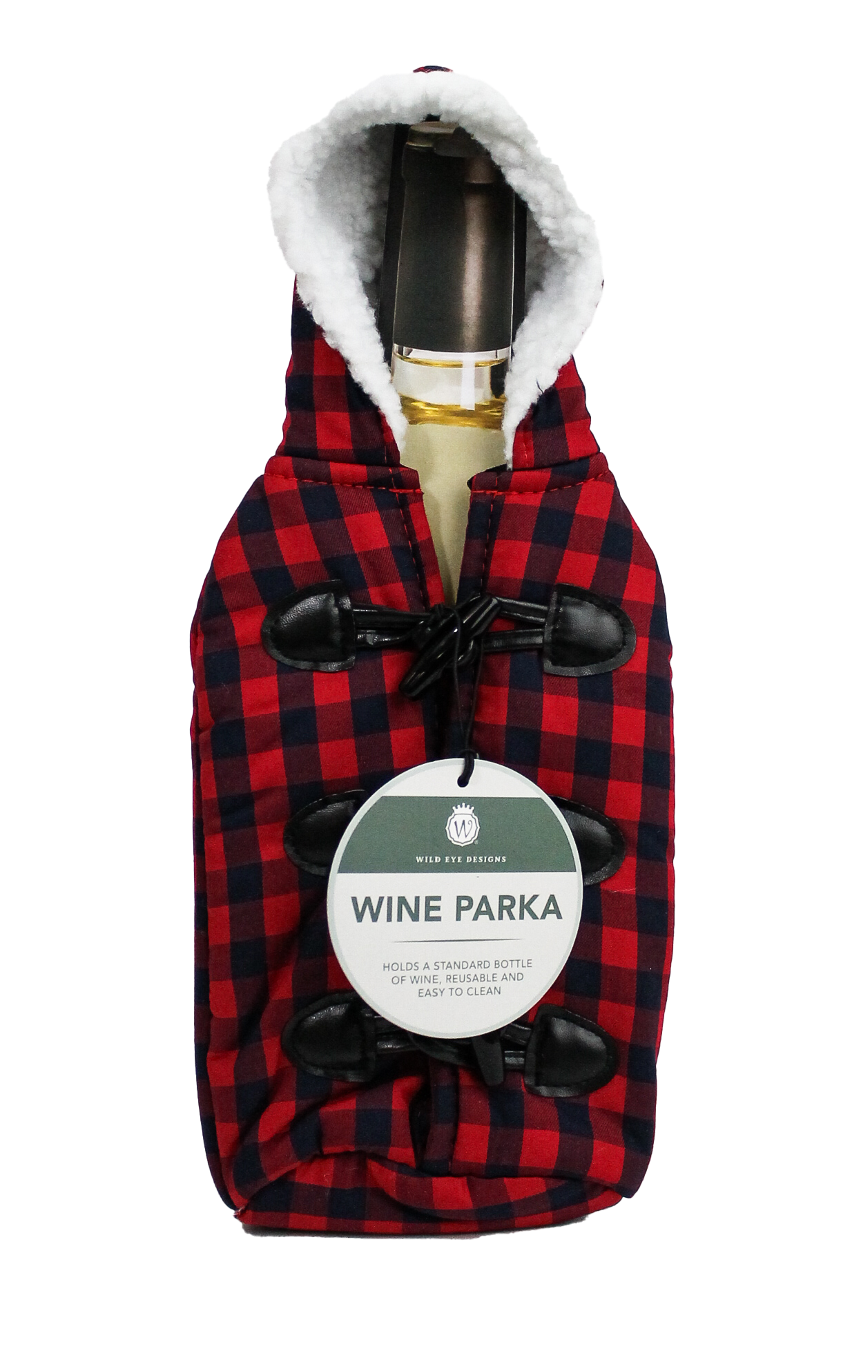RED & BLACK PLAID WINE PARKA