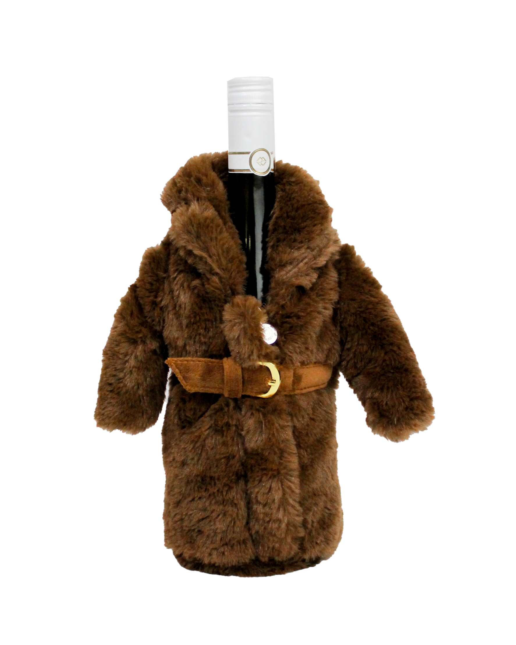 BROWN FUR COAT WINE PARKA
