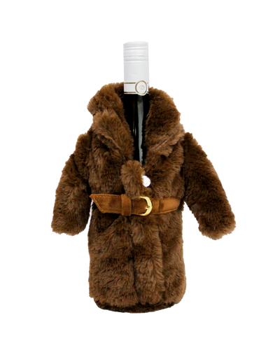 BROWN FUR COAT WINE PARKA