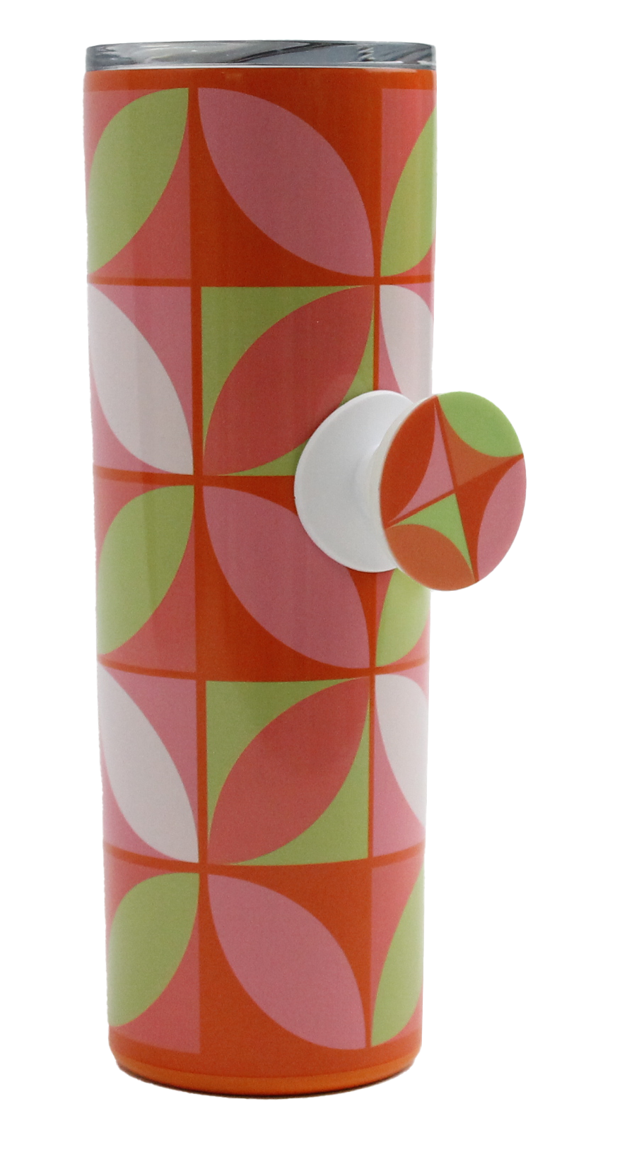 GEOMETRIC PETAL SIP-GRIP SLIM TUMBLER WITH STRAW