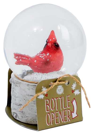 CARDINAL SNOW GLOBE BOTTLE OPENER - Wild Eye Designs