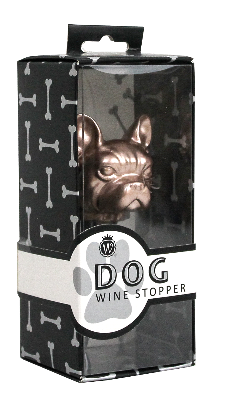 ROSE GOLD FRENCH BULLDOG WINE STOPPER - Wild Eye Designs