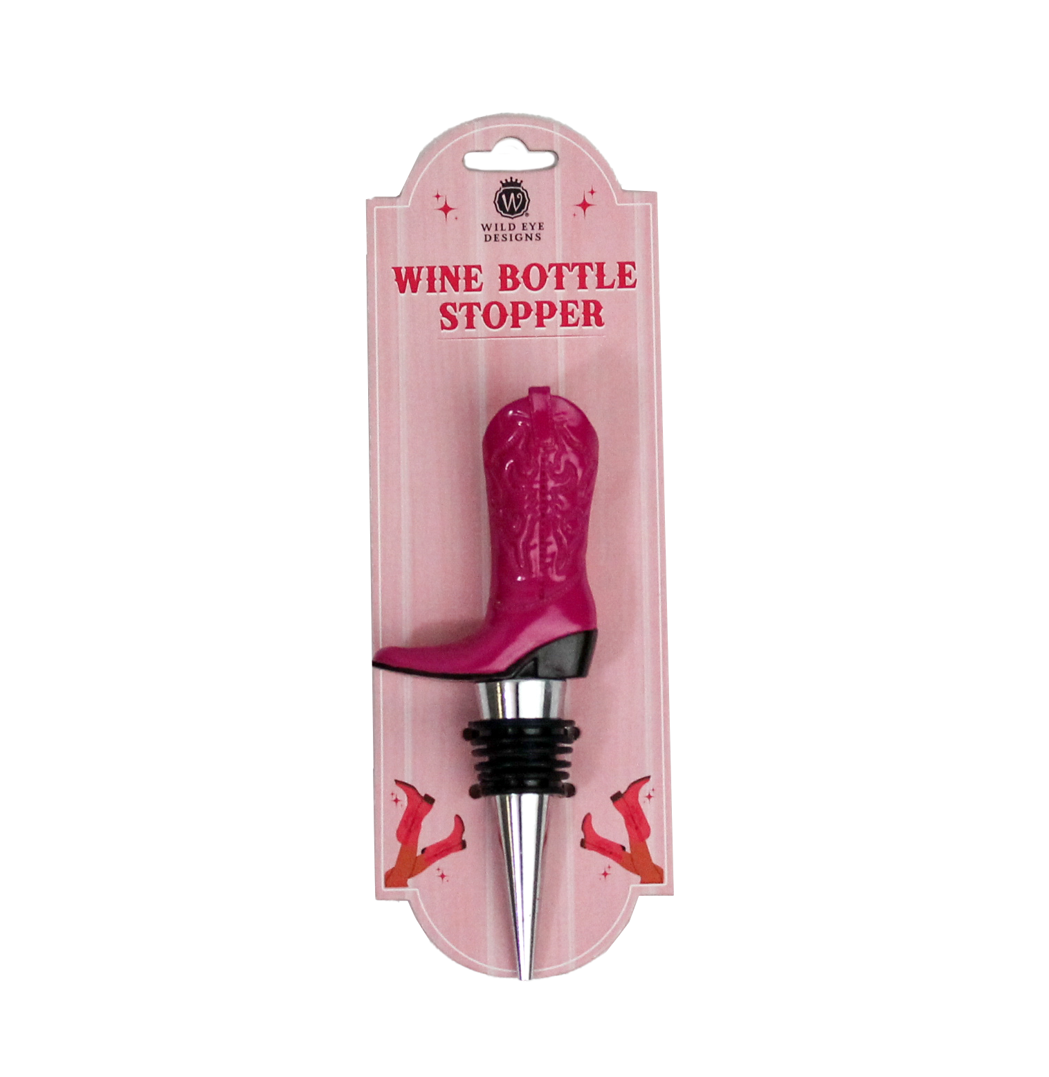 PINK COWBOY BOOT WINE STOPPER