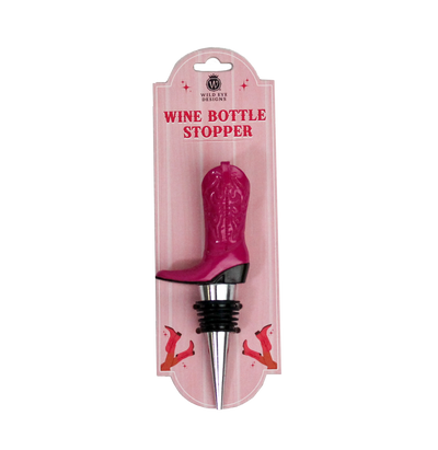 PINK COWBOY BOOT WINE STOPPER
