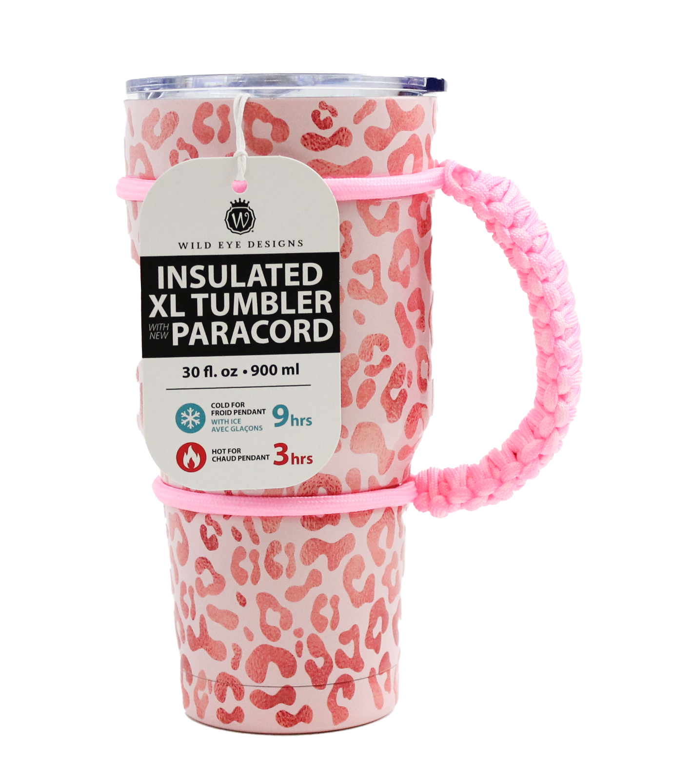 PINK LEOPARD PARACORD TUMBLER