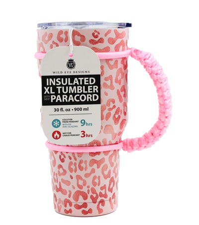 PINK LEOPARD PARACORD TUMBLER