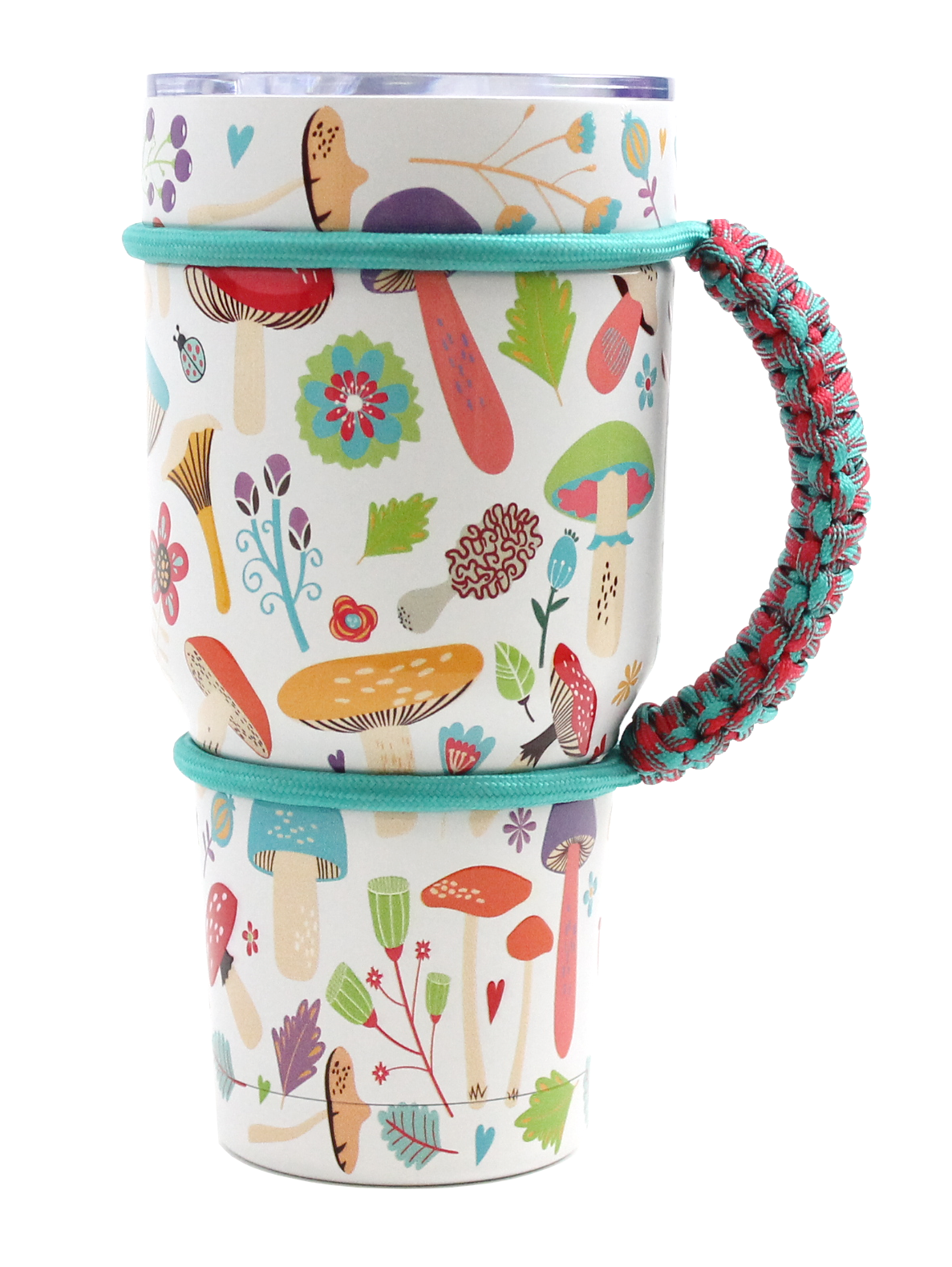 WHITE MUSHROOM PARACORD TUMBLER