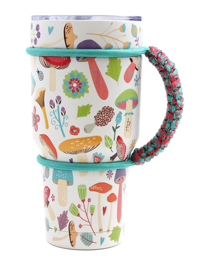 WHITE MUSHROOM PARACORD TUMBLER