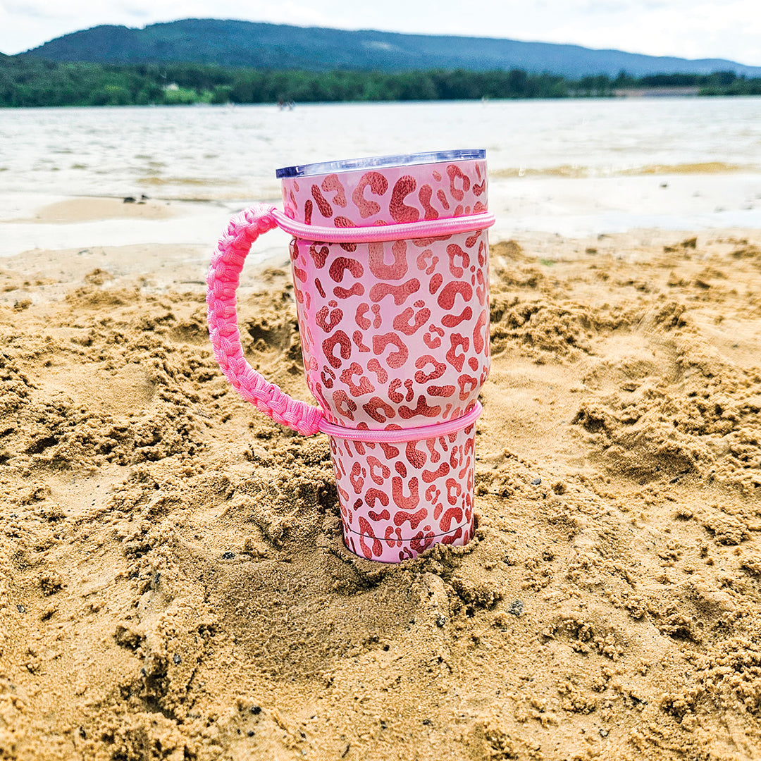 PINK LEOPARD PARACORD TUMBLER