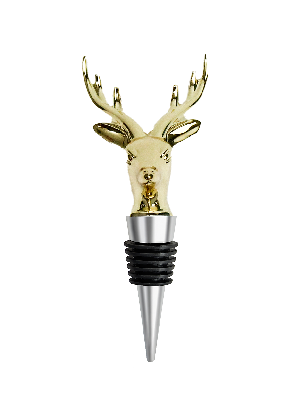 GOLD DEER WINE STOPPER - Wild Eye Designs