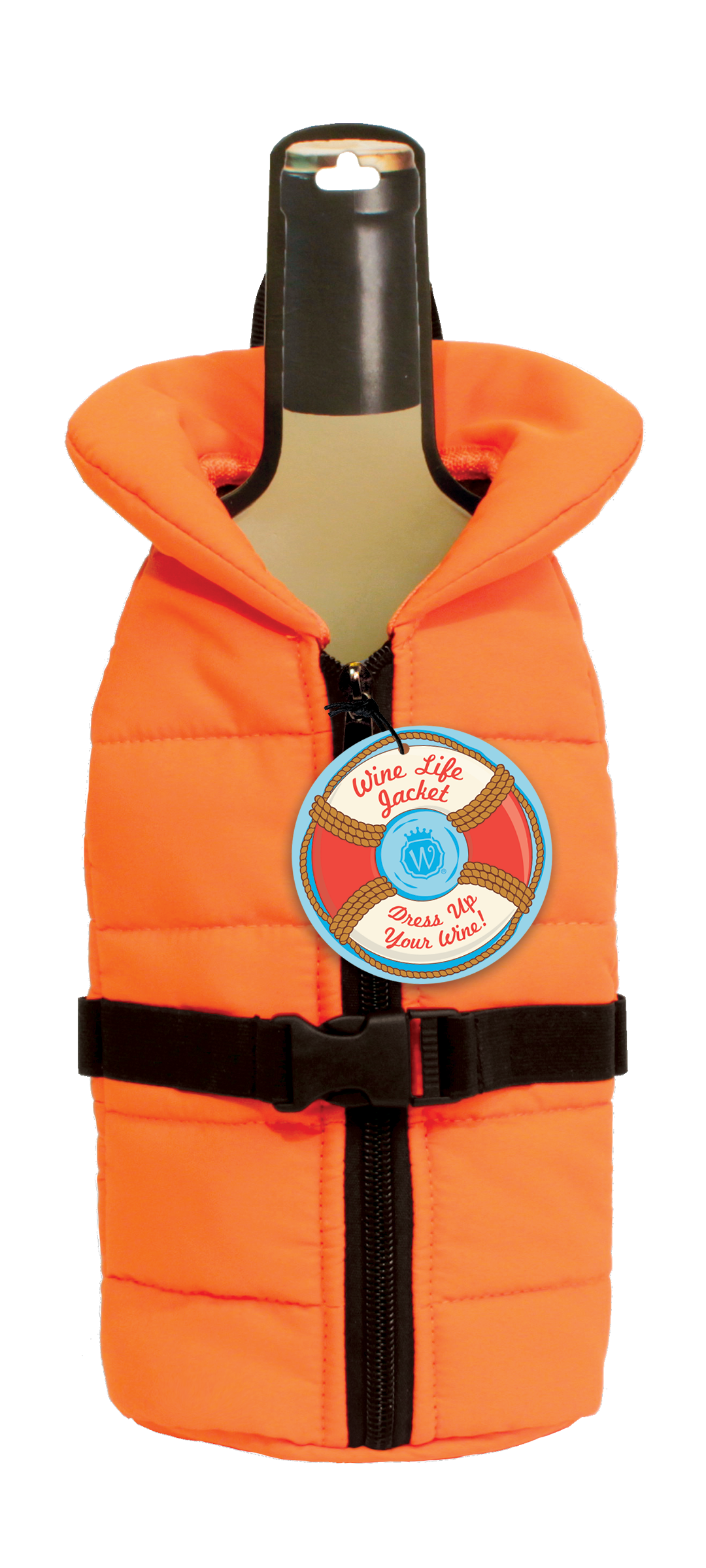 ORANGE LIFE JACKET WINE BOTTLE FASHION
