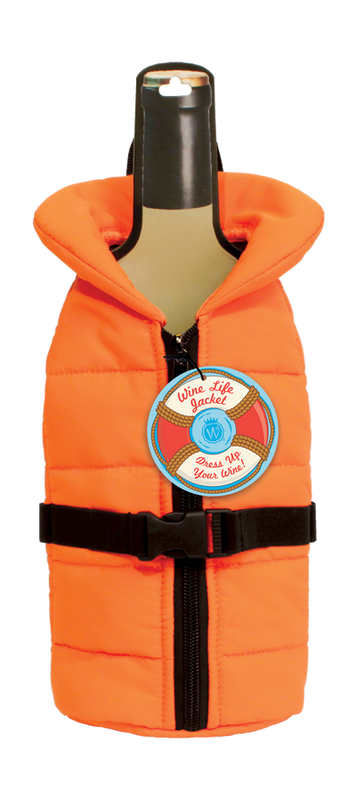 ORANGE LIFE JACKET WINE BOTTLE FASHION