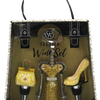 WHITE & GOLD LEOPARD WINE FASHION SET