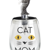 CAT MOM STEMLESS WINE GLASS & STOPPER - Wild Eye Designs