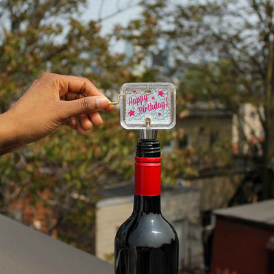 "HAPPY BIRTHDAY" MUSIC BOX BOTTLE STOPPER